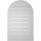 Ekena Millwork Round Top Surface Mount PVC Gable Vent: Functional, w/ 2"W x 1-1/2"P Brickmould Frame, 18"W x 28"H GVPRT18X2802SF - alternate 3
